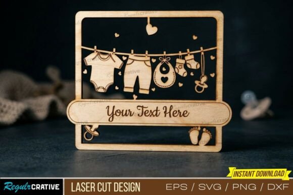 Download Baby Clothesline Frame Cut Baby Clothes - Premium Resources